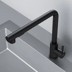 Küchenarmatur X-Joy S Spültischarmatur Küche Spültisch-Einhebelmischer, Schwarz F85B05522
