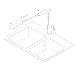 Küchenarmatur X-Joy S Spültischarmatur Küche Spültisch-Einhebelmischer, Schwarz F85B05522