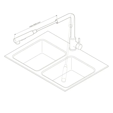 Küchenarmatur X-Joy S Spültischarmatur Küche Spültisch-Einhebelmischer, Schwarz F85B05522
