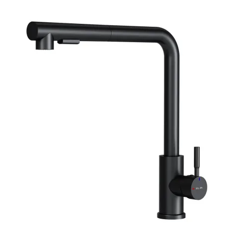 Küchenarmatur X-Joy S Spültischarmatur Küche Spültisch-Einhebelmischer, Schwarz F85B05522