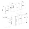 Küchenmöbelset AKORD OLIWIA Weiß 240 cm 11 Turen Schublade 12 Ebenen B240 x H203 x T46 cm