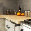 Küchenmöbelset AKORD OLIWIA G1 Weiß 180 cm 6 Turen Schublade 6 Ebenen Front Beton B180 x H174 x T46 cm