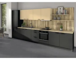 Küchenrückwand Hunton Eiche hell EHW2302/ Galizia Granit EHW173 2800 x 640 x 9,2 mm