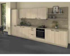Küchenrückwand Hunton Eiche hell EHW2302/ Galizia Granit EHW173 2800 x 640 x 9,2 mm