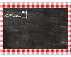 Küchenrückwand mySPOTTI memo Menu red 59x41 cm