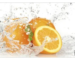Küchenrückwand mySPOTTI pop Aqua-Orange 59x41 cm