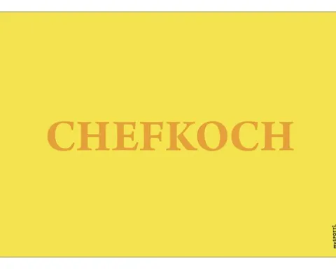 Küchenrückwand mySPOTTI pop Chefkoch yel. 59x41 cm