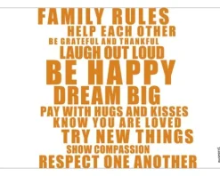 Küchenrückwand mySPOTTI pop Family rules 59x41 cm