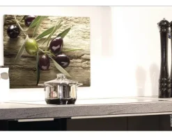 Küchenrückwand mySPOTTI pop Olivenzweig 59x41 cm