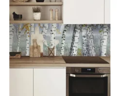 Küchenrückwand mySpotti Profix Birkenwald 100 x 60 cm PX-10060-14-HB