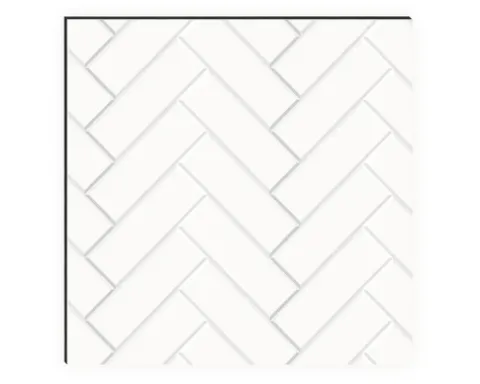 Küchenrückwand mySpotti Profix Herringbone Tiles White 100 x 60 cm PX-10060-1918-HB