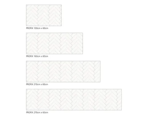 Küchenrückwand mySpotti Profix Herringbone Tiles White 100 x 60 cm PX-10060-1918-HB