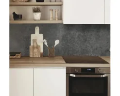Küchenrückwand mySpotti Profix Concrete Black Betonwand 100 x 60 cm PX-10060-1912-HB