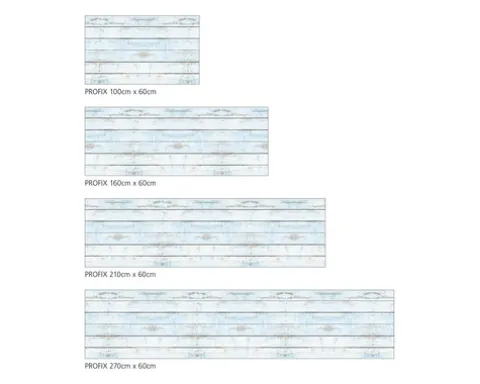 Küchenrückwand mySpotti Profix Wood Light Blue Holzoptik 100 x 60 cm PX-10060-1282-HB