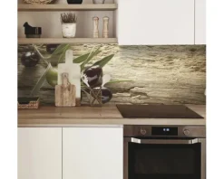 Küchenrückwand mySpotti Profix Mediterran Olivenzweig 100 x 60 cm PX-10060-59-HB