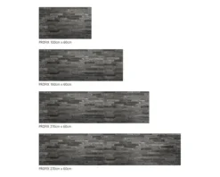 Küchenrückwand mySpotti Profix Black Bricks Steinwand 100 x 60 cm PX-10060-1247-HB