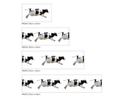 Küchenrückwand mySpotti Profix Fliegende Kuh 100 x 60 cm PX-10060-1963-HB