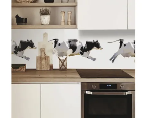 Küchenrückwand mySpotti Profix Fliegende Kuh 100 x 60 cm PX-10060-1963-HB