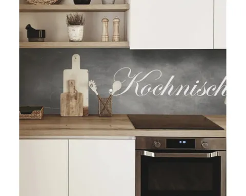 Küchenrückwand mySpotti Profix Kochnische Schriftzug 100 x 60 cm PX-10060-82-HB