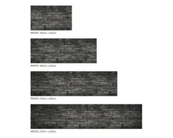 Küchenrückwand mySpotti Profix Nero Steinwand 100 x 60 cm PX-10060-1795-HB