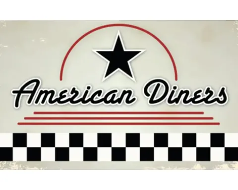 Küchenrückwand mySpotti Profix American Diners Schriftzug 100 x 60 cm PX-10060-196-HB