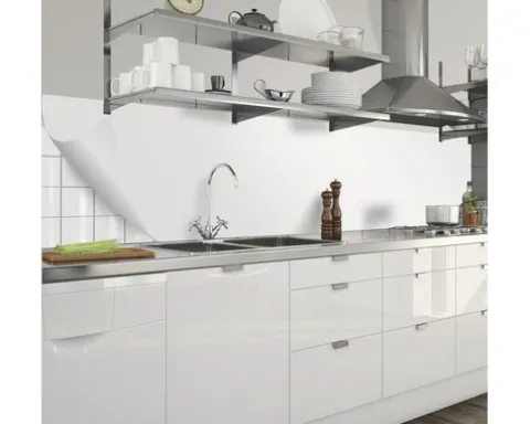 Küchenrückwand mySpotti Splash UNI weiß Unifarbe 2800 x 600 mm SP-F2-1411