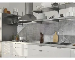 Küchenrückwand mySpotti Splash Concrete Plates Betonwand 2800 x 600 mm SP-F2-1248