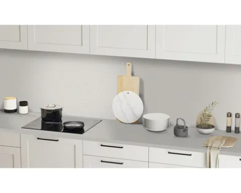 Küchenrückwand 1106 Weiß / 5853 Titan 4100 x 640 x 15 mm | HORNBACH