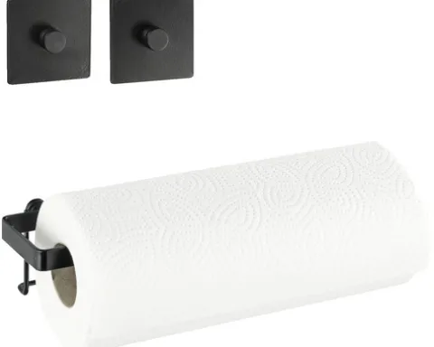 Küchenrollenhalter Wenko Turbo-Loc Gala schwarz + Adapter