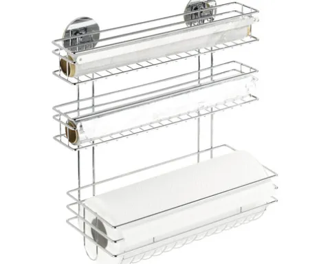 Küchenrollenhalter Wenko Turbo-Loc Trio silber glänzend 5630100
