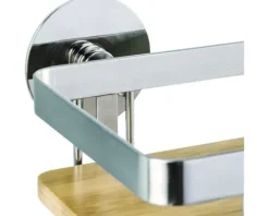 Küchenrollenhalter Wenko Turbo-Loc Premium + Adapter silber/Bambus