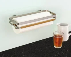 Küchenrollenhalter Wenko Vacuum-Loc Premium silber/Bambus