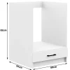 Küchenschrank AKORD OLIWIA modular S60 Unterschrank für Backofen Weiß 60 cm Tür Regal B60 x H82 x T55 cm