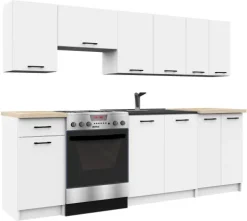 Küchenschrank AKORD OLIWIA modular S60 Unterschrank für Backofen Weiß 60 cm Tür Regal B60 x H82 x T55 cm