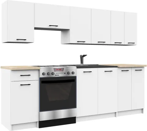 Küchenschrank AKORD OLIWIA modular S60 Unterschrank für Backofen Weiß 60 cm Tür Regal B60 x H82 x T55 cm