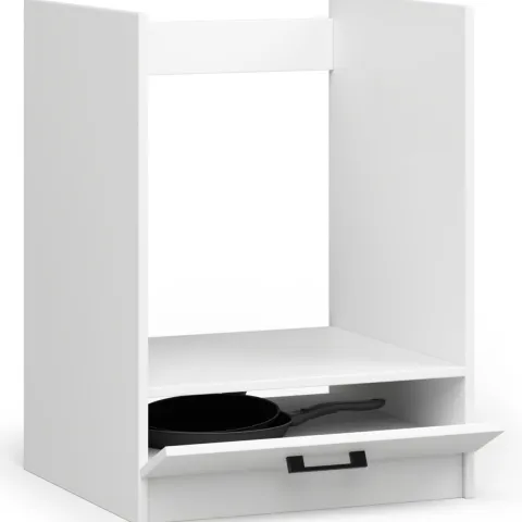 Küchenschrank AKORD OLIWIA modular S60 Unterschrank für Backofen Weiß 60 cm Tür Regal B60 x H82 x T55 cm
