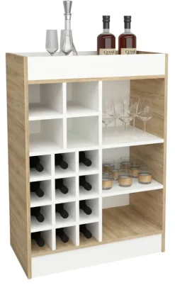 Küchenschrank Kommode Flaschen Weinregal Esilo