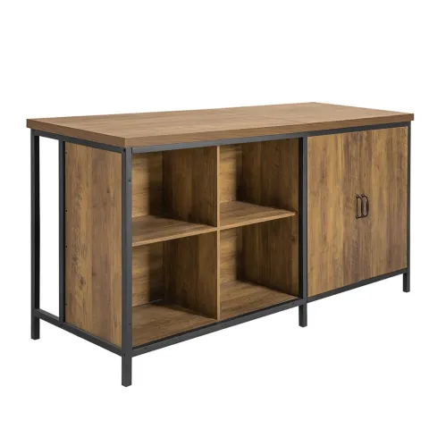 Küchenschrank mit Sideboard und Vitrine im Industriedesign KNL01-F
