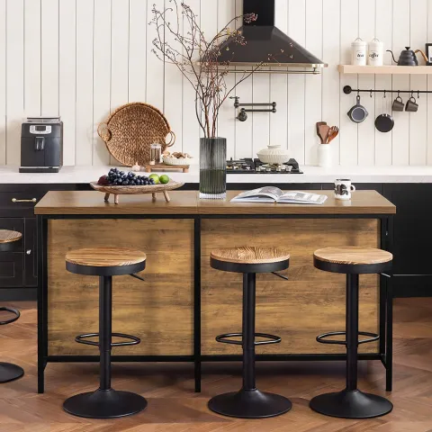 Küchenschrank mit Sideboard und Vitrine im Industriedesign KNL01-F