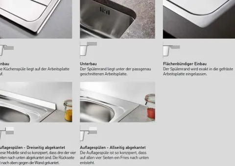 Küchenspüle 100x50cm Auflagespüle International große Abtropffläche Single Küche