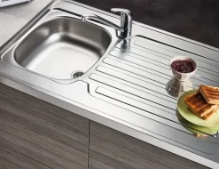 Küchenspüle 100x60cm Auflagespüle International für 45cm Schrank Abtropffläche