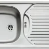 Küchenspüle 86x43,5cm Edelstahl Einbauspüle CA1 Abtropffläche ab 50cm Schrank