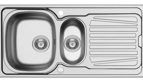 Küchenspüle 100x50cm Einbauspüle Sparta 1,5 Becken 60cm Schrank Einbau reversibel
