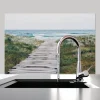 Küchen Spritzschutz | Küchenrückwand | Alu-DiBond | Fliesenschutz für den Herd und Spüle | Küche | Küchenfliesen | Fliesenspiegel | Rückwand, Größe: 60 x 40 x 0.3 cm Küchenrückwand und Spritzschutz Steg zum Meer