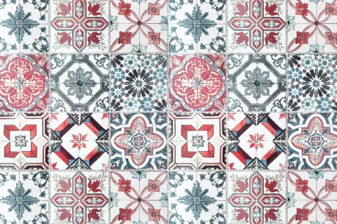 Küchen Spritzschutz | Küchenrückwand | Alu-DiBond | Fliesenschutz für den Herd und Spüle | Küche | Küchenfliesen | Fliesenspiegel | Rückwand, Größe: 60 x 40 x 0.3 cm Küchenrückwand und Spritzschutz Rot Mosaik
