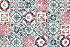 Küchen Spritzschutz | Küchenrückwand | Alu-DiBond | Fliesenschutz für den Herd und Spüle | Küche | Küchenfliesen | Fliesenspiegel | Rückwand, Größe: 60 x 40 x 0.3 cm Küchenrückwand und Spritzschutz Mosaik Rot