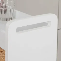 Küchenwagen mit 4 Rädern, Servierplatte und Rollen für Bad und Kosmetik NSR01-W