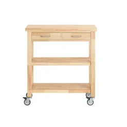 Küchenwagen mit Rollen und Gummiholz-Regalbrett FKW24-N