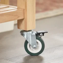 Küchenwagen mit Rollen und Gummiholz-Regalbrett FKW24-N