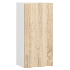 Küchenzeile LIMA 1.8m Modulares Weiß 180 cm 7 Türen 1 Schublade Front Sonoma Eiche 8 Regalböden B180xH203xT44,5 cm
